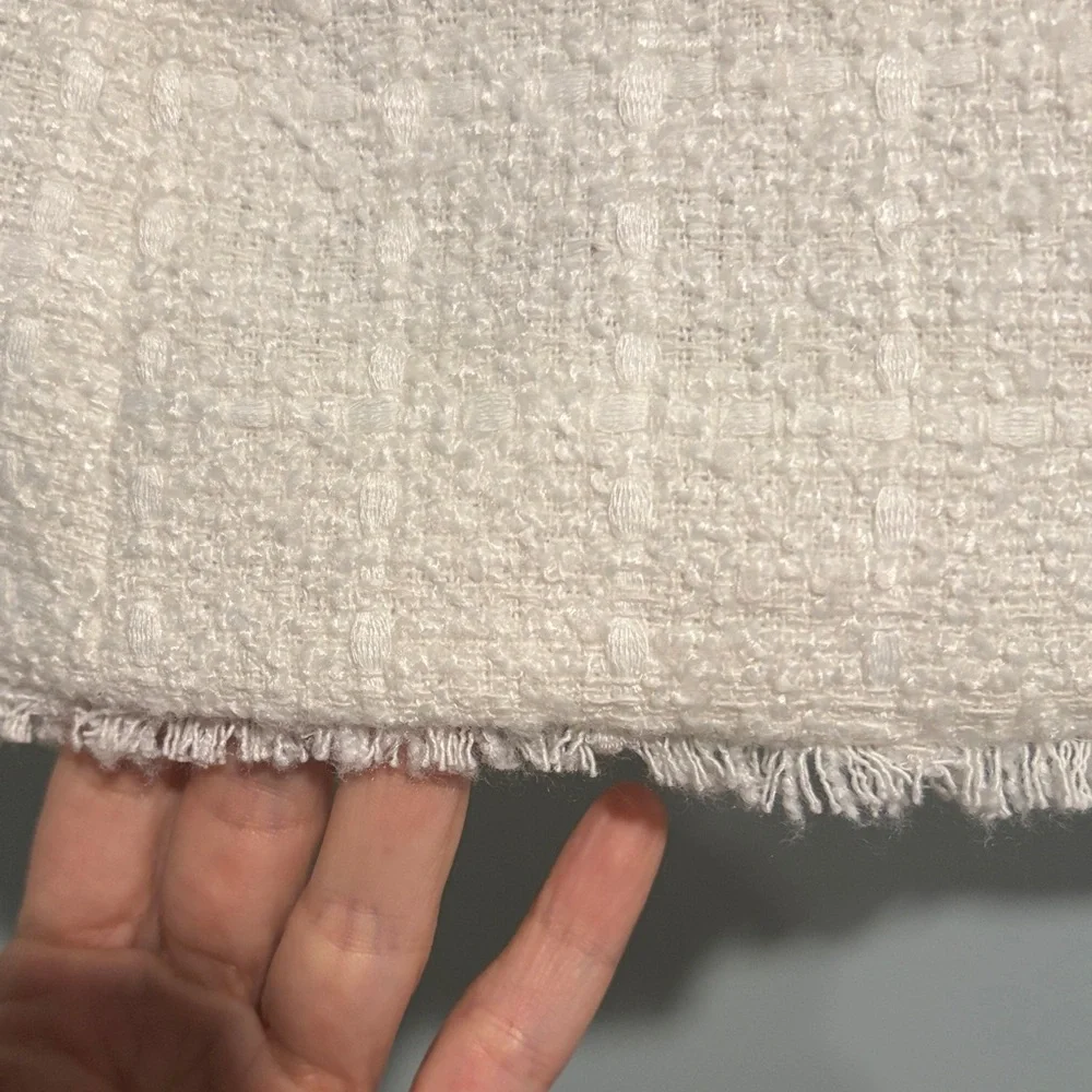 Ann Taylor Ivory Textured Tweed Blazer - Picture 9 of 14